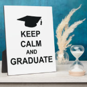 Plaque Photo Restez Calme Et Diplômé (Côté)
