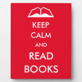 Plaque Photo Restez calme et lisez des livres (Devant)