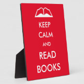 Plaque Photo Restez calme et lisez des livres (Côté)