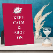 Plaque Photo restez calme et magasinez sur (Côté)