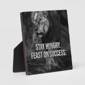 Plaque Photo Restez Faim, Fête Du Succès, Lion - Motivation (Recto)