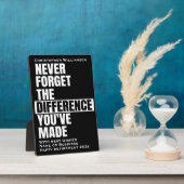 Plaque Photo Retirement Typographic Never Forget Quote (Côté)