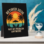 Plaque Photo Retraité 2026 Plus Mon Problème (Côté)