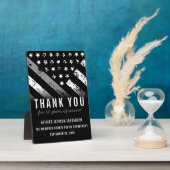 Plaque Photo Retraite de l'agent correctionnel Ligne mince Silv (Côté)