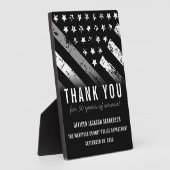 Plaque Photo Retraite de l'agent correctionnel Ligne mince Silv (Côté)