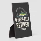 Plaque Photo Retraité Est. 2025 Retraite Fisher Papa (Côté)