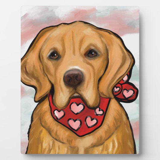 Plaque Photo Retriever doré (Devant)