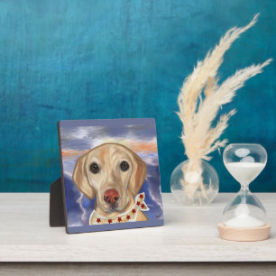 Plaque Photo Retriever du Labrador   