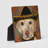 Plaque Photo Retriever du Labrador    (Recto)