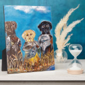 PLAQUE PHOTO RETRIEVEURS LABRADOR (Côté)