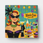 Plaque Photo Retro 50s Mardi Gras Martini Cocktail Party (Devant)