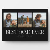Plaque Photo Retro Black Photo Collage Meilleur Papa Jamais (Devant)