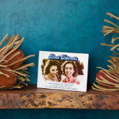 Plaque Photo Retro Blue Best Friends Keepsaké (Côté)