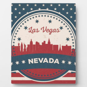 Plaque Photo Retro Las Vegas Skyline