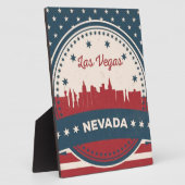 Plaque Photo Retro Las Vegas Skyline (Côté)