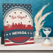 Plaque Photo Retro Las Vegas Skyline (Côté)