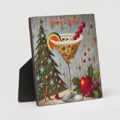 Plaque Photo Retro les années 50 Merry Bright Christmas Candy C (Recto)