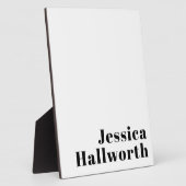 Plaque Photo Rétro Moderne Nom minimum ou Modèle d'entreprise (Côté)