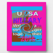 Plaque Photo Retro USA Stronger Together Abstrait Art Print (Devant)