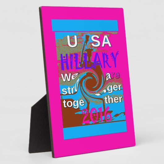 Plaque Photo Retro USA Stronger Together Abstrait Art Print (Côté)
