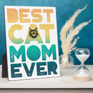 Plaque Photo Retro Vintage Sunset Fête des mères Meilleur Chat 