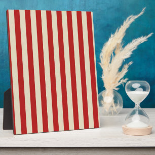 Plaque Photo Retro Vintage Vertical PopCorn Classic Stripes