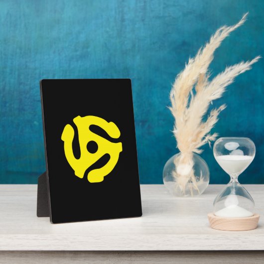 Plaque Photo Rétro Vintage Yellow 45 Spacer DJ (Côté)