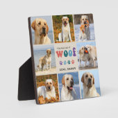 Plaque Photo Retro Vous M'Avez Eu WOOF Custom 8 Photo Collage C (Recto)