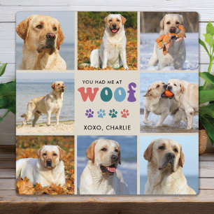 Plaque Photo Retro Vous M'Avez Eu WOOF Custom 8 Photo Collage C