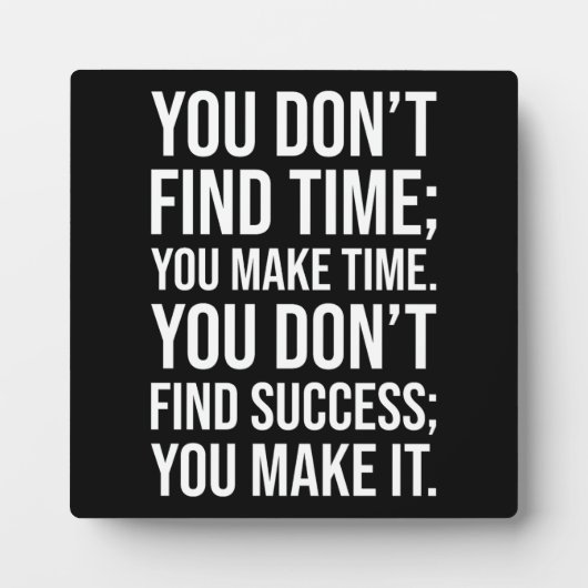 Plaque Photo Réussir - Motivation de l'agitation (Devant)