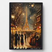 Plaque Photo Réveillon du Nouvel An à Paris (Devant)