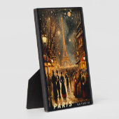 Plaque Photo Réveillon du Nouvel An à Paris (Côté)