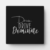 Plaque Photo Rêver, Conduire, Dominer - Hustle, Salle de gym, S (Devant)