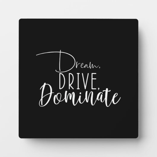 Plaque Photo Rêver, Conduire, Dominer - Hustle, Salle de gym, S (Devant)