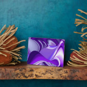 Plaque Photo Rêves arc-en-ciel à fleurs violettes (Côté)