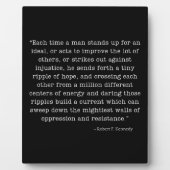 Plaque Photo RFK Ripple of Hope Quote Tablet op (Devant)