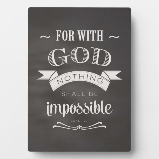 Plaque Photo Rien n'est impossible (Devant)