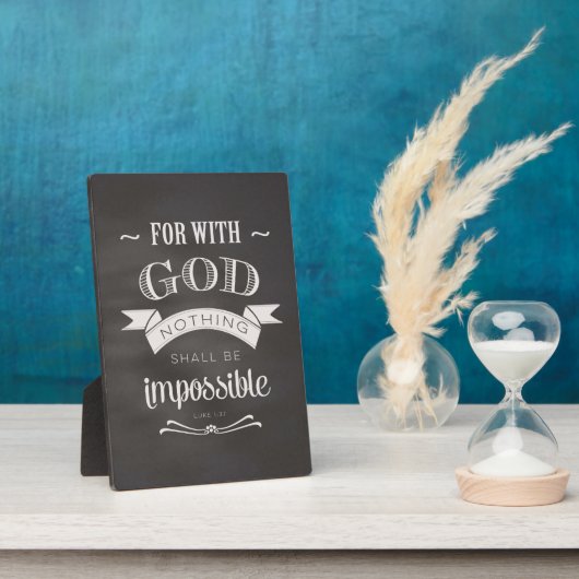 Plaque Photo Rien n'est impossible (Côté)