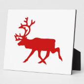 Plaque Photo Rindeer rouge / Silhouette caribou (Côté)