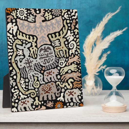 Plaque Photo Rituel Shaman Peyote (Côté)