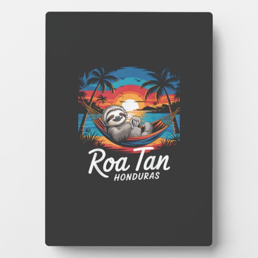 Plaque Photo Roatan Sloth, Roatan Honduras Sloth, Roatan T-Shir (Devant)