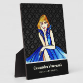 Plaque Photo Robe de cocktail bleu roi foncé pour mariage en da (Côté)