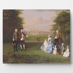Plaque Photo Robert Gwillym d'Atherton et sa famille, vers 1745