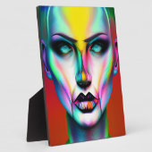 Plaque Photo Robot androgyne cool et Déplaisant (Côté)