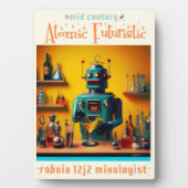 Plaque Photo Robot futuriste rétro ROBIA 12J2 Mixologue (Devant)