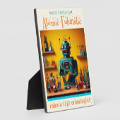 Plaque Photo Robot futuriste rétro ROBIA 12J2 Mixologue (Côté)