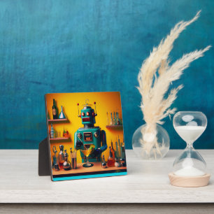 Plaque Photo Robot futuriste rétro ROBIA 12J2 Mixologue