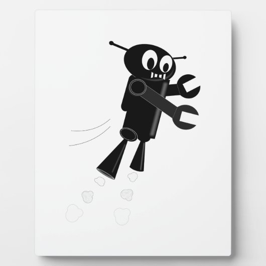 Plaque Photo Robot volant noir (Devant)