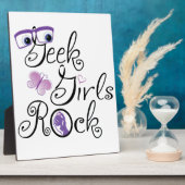 Plaque Photo Roche de filles de geek (Côté)
