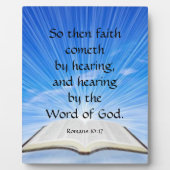 Plaque Photo Romains 10:17 (Devant)